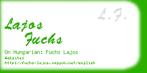 lajos fuchs business card